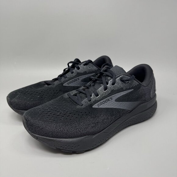 Brooks Ghost 16 Mens Size 11  Wide Triple Black Athletic Running Shoes Sneakers - Picture 3 of 8